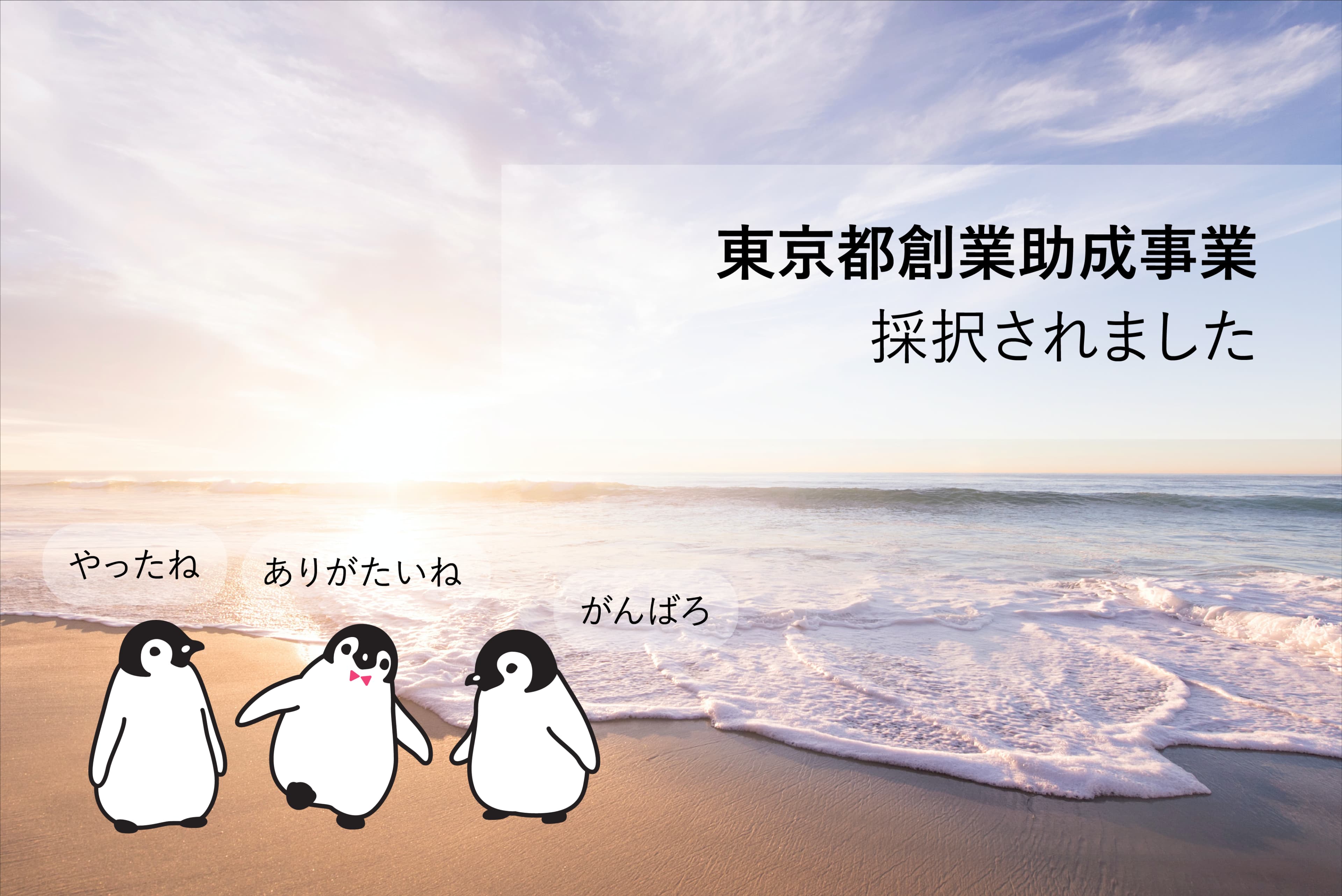 東京都創業助成事業に採択されました